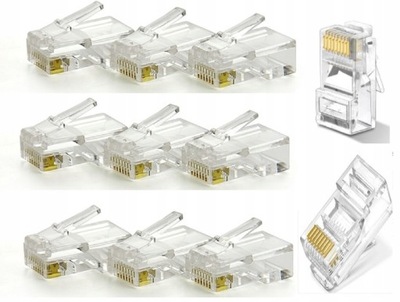 Wtyk RJ45 8P8C Końcówki Kabla Sieciowego 50szt