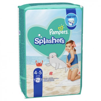 PAMPERS SPLASHERS 4-5 Pieluszki do kąpieli 11 szt.