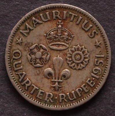 Mauritius - 1/4 rupee 1951