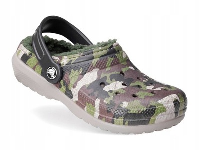 Klapki dziecięce CROCS Green Camo r. 25-26