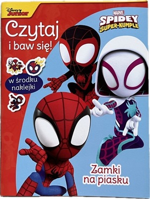 DISNEY junior KSIĄŻECZKA z naklejkami kolorowanka MARVEL SPIDEY KUMPLE