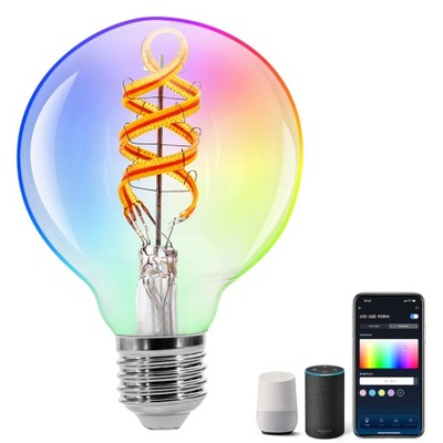 AIGOSTAR INTELIGENTNA ŻARÓWKA LED ŚCIEMNIALNA G80 E27 6W 2700-6500K 850LM