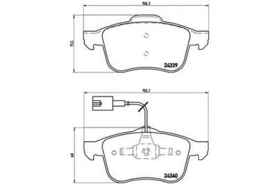Brembo гальмівні колодки гальмівні alfa romeo 159 05- brembo фото №1