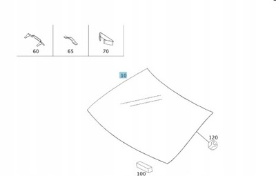 Оригінальна скло передня mercedes класу s фото №1