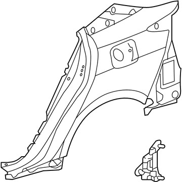 Крыло задний задняя правый toyota prius 2016- фото №1