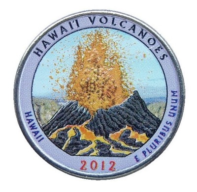 25 cent (2012) Parki USA - Hawai'i Volcanoes Mennica Philadelphia - KOLOR