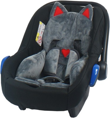 WKŁADKA DO FOTELIKA KOTEK PAZUREK GRAFIT