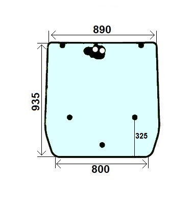 szyba tylna New Holland T5.95 T5.100 T5.105 T5.115