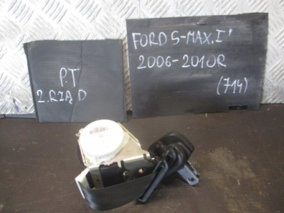 Ремень безопасности правый задний  2 ряд ford s-max 06-10r. фото №1