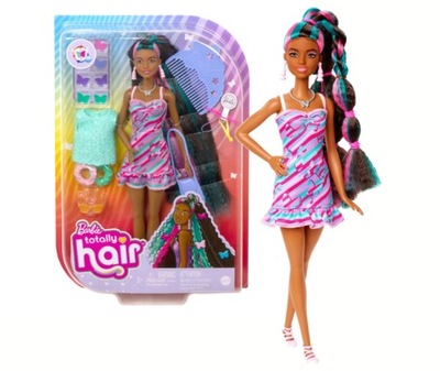 BARBIE Lalka Totally Hair MOTYLEK długie włosy