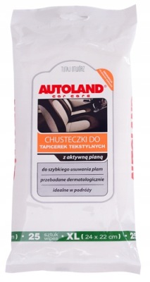 Chusteczki do tapicerek tekstylnych AUTOLAND 25st