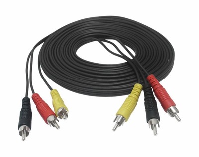 Kabel 3 wtyki RCA - 3 wtyki RCA 3m