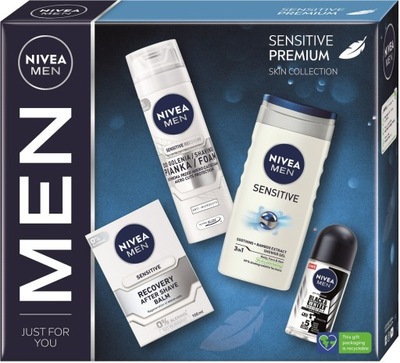 Nivea Men Zestaw Prezentowy 4 Kosmetyki Sensitive Premium Męski