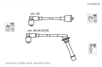 Janmor дроти запалювання daihatsu feroza hard top фото №1