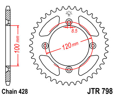 PINION GEAR REAR JT 47-ZEBOW SUZUKI RM 80 1982-2001  