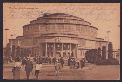 Wrocław - BRESLAU - Jahrhunderthalle - obieg 1923