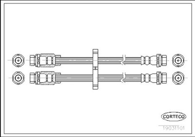 CORTECO 19031101 ПАТРУБОК ТОРМОЗНОЙ GIĘTKI FIAT