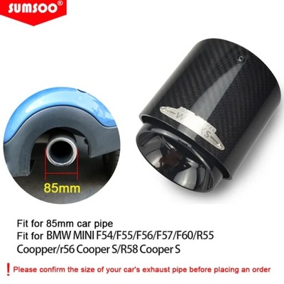 R55 R56 COOPER EN STYLU S SILENCIADOR CHROM/WLOKNO MINI  