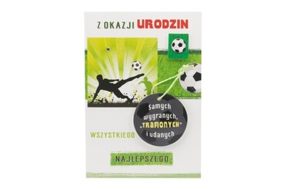 Kartka okazjonalna karnet koperta piłka życzenia