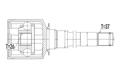 ШАРНИР WEWNĘ MERCEDES GL X164 06- /PRAWY,PRZEDNI/