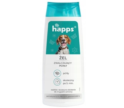 Happs Szampon Żel dla psów przeciw pchłom 150ml