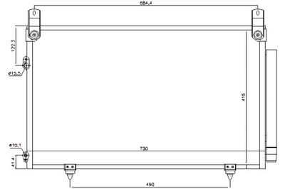 NISSENS CONDENSADOR DE ACONDICIONADOR TOYOTA HIGHLANDER KLUGER 2.4  