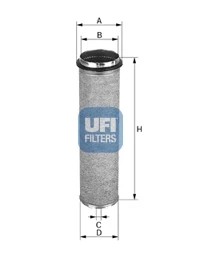 FILTRO AIRE SECUNDARIO UFI 27.480.00  