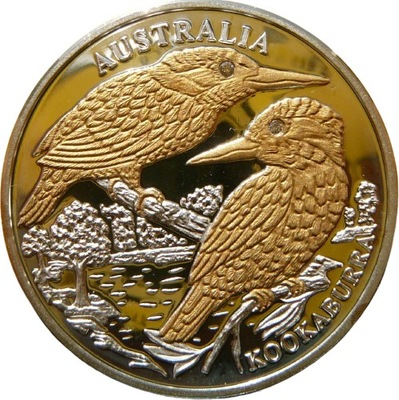10$ LIBERIA 2004 ZIMORODEK KOOKABURRA Ag99+BRYLANT