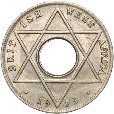 Brytyjska Afryka Zachodnia 1/10 penny 1943