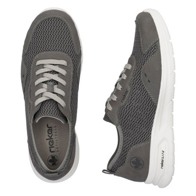Sneakersy męskie Rieker B7305-45 grey szare r. 41