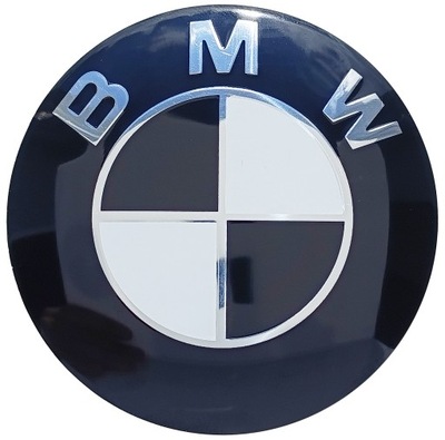 BMW EMBLEMA INSIGNIA LOGOTIPO CROMO NEGRO BLANCO 78MM  