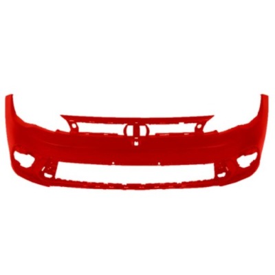 Бампер vw polo vi 06.2017- красный фото №1