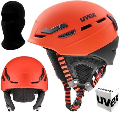 Kask narciarski UVEX p.8000 TOUR 55-59cm fierce red - black mat