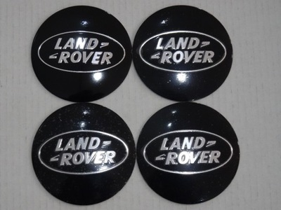 4 PCS. ALUMINIUM STICKERS ON CUP NUTS LAND ROVER 56 MM BLACK  