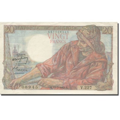 Francja, 20 Francs, Pêcheur, 1949, 1949-05-19, UNC