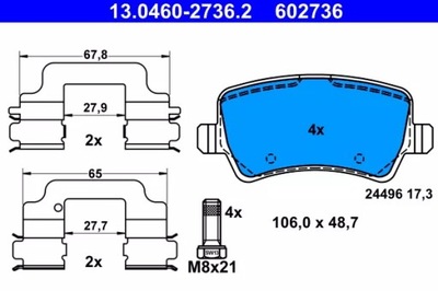 PADS BRAKE 602736 - milautoparts-fr.ukrlive.com