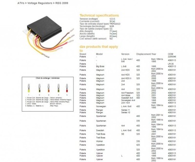 VAIK. REGULATORIUS ĮTAMPOS POLARIS 325/335/400/425 98-02 (OEM 4060191) (ESR956) 