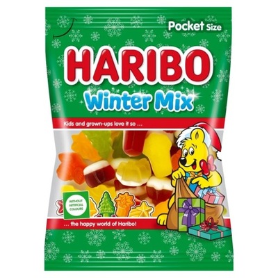 Żelki Owocowe Haribo Winter Mix Pianki Święta Boże Narodzenie Mikołaj 175g