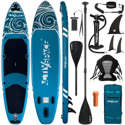 Deska SUP PRO stand up paddle pompowana 11,6” 350cm zestaw z wiosłem 220KG