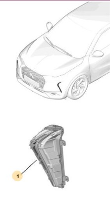 Citroen ds3 crossback led бампера перед левый drl оригинальный номер 9820841380 фото №1