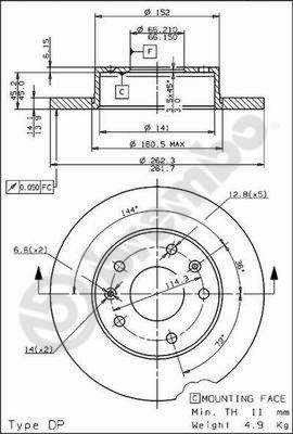 DISCO DE FRENADO LANDROVER FREELANDER 97-00  