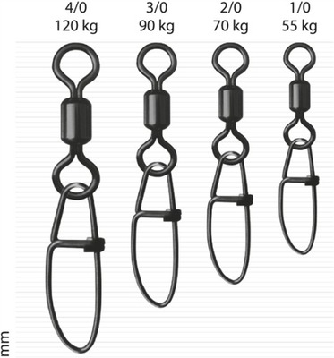 KRĘTLIK Z AGRAFKĄ STRONG 4/0/120kg BLN OP 5szt DRE