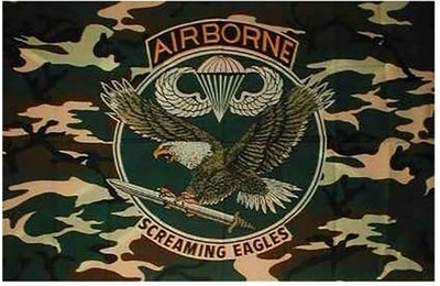 duża flaga Airborne Screaming eagles WW II