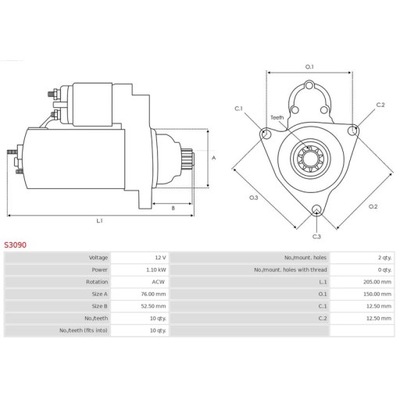 СТАРТЕР AS-PL S3090