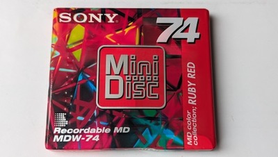 MiniDisc MD SONY RUBY RED 74 Japan 1szt