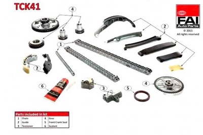 FAI КОМПЛЕКТ ЛАНЦЮГА ГРМ NISSAN DOHC ALMERA II 00-,PRIMERA 02-,X-TRAIL