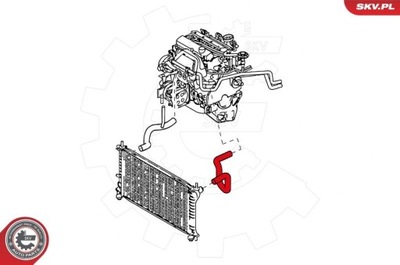 ПАТРУБОК РАДИАТОРА FORD FOCUS I 1.6 16V 99-04