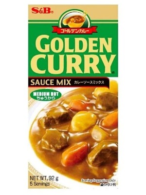 Japońska Pasta Curry Sos w Kostkach Przyprawa Medium Hot Średnio Ostra 92g