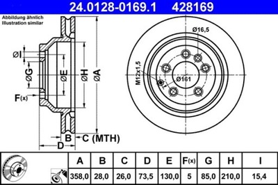 2X ДИСК ТОРМОЗНОЙ VW ЗАД TOUAREG 2,5-5,0 TDI 02-10 24.0128-0169.1