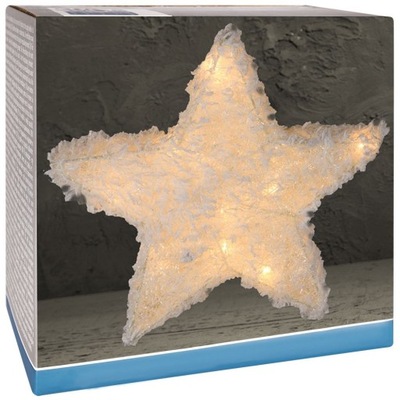 Gwiazda ŚWIĄTECZNA świecąca dekoracja ozdoba stroik wianek na baterie 30 cm